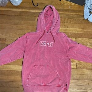 Vans Rose/Pink Washed Pullover Hoodie with Box Logo
